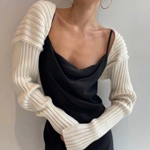 Cream 100%cotton knitted long sleeves casu…